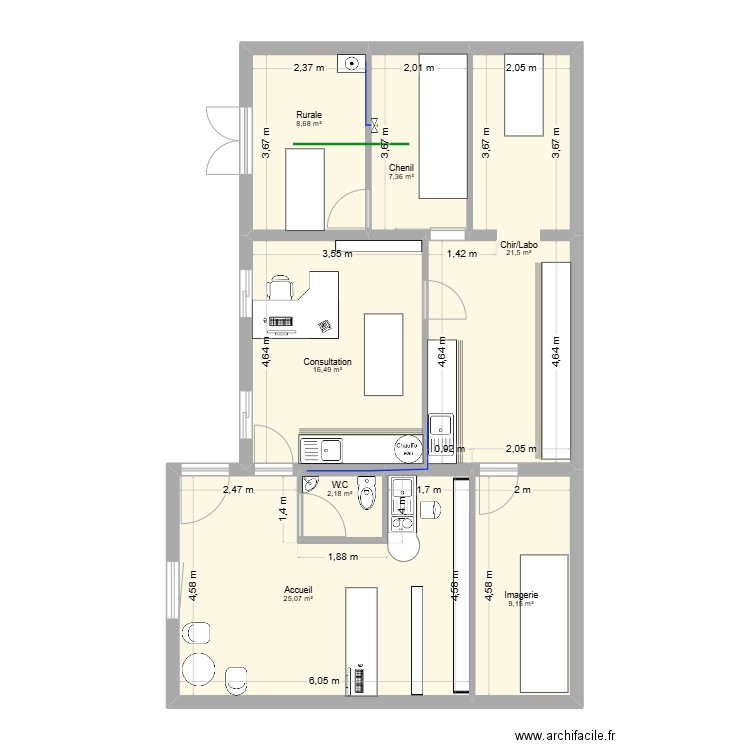 Brasq 3.0. Plan de 7 pièces et 90 m2