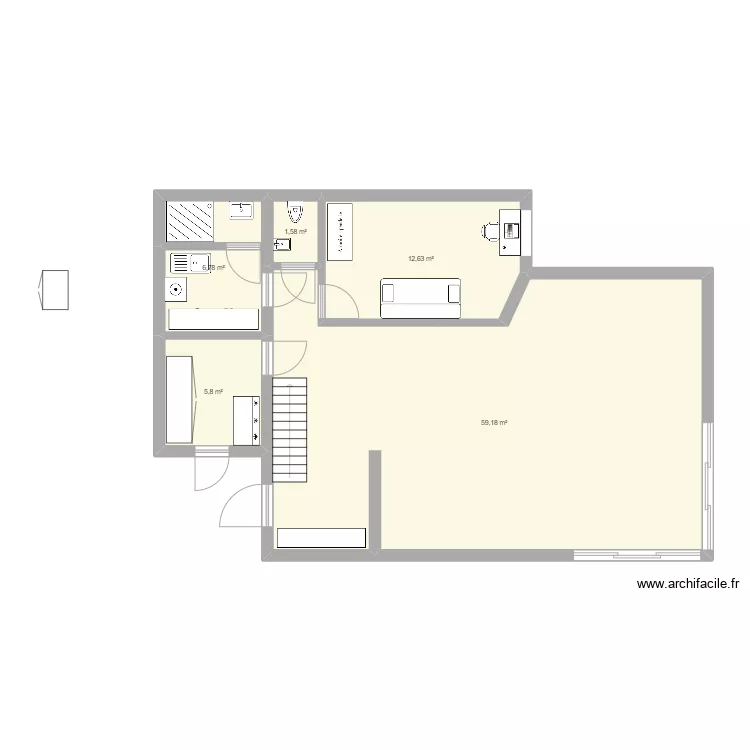 maison rdc 4. Plan de 
