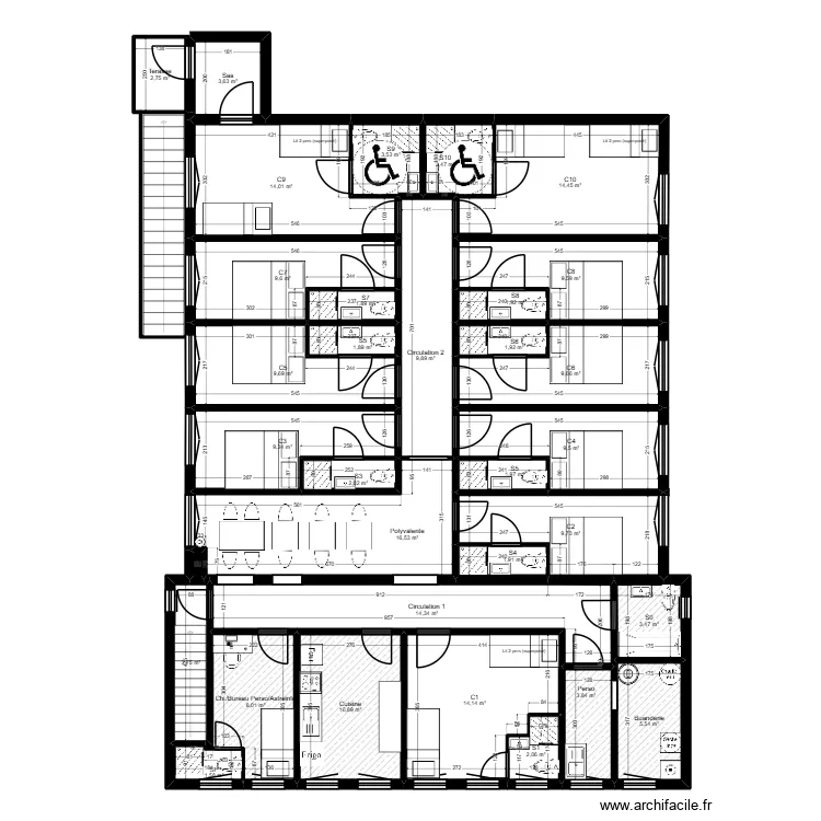 91 BRET 5 Lim Projet V2 exterieur. Plan de 36  et 232 m²