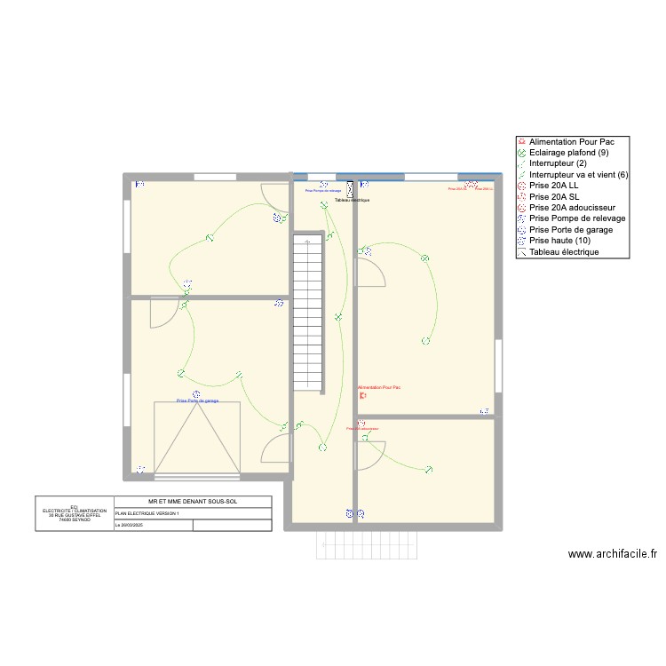DENANT POISY. Plan de 7 pièces et 176 m2