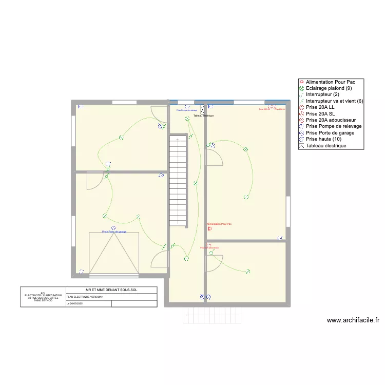 DENANT POISY. Plan de 