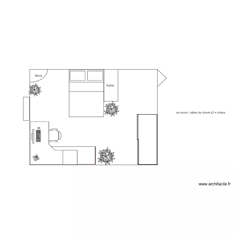 Chambre. Plan de Chambre. Plan de