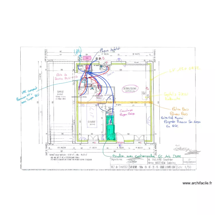 VILLARD HYDRAULIQUE. Plan de 