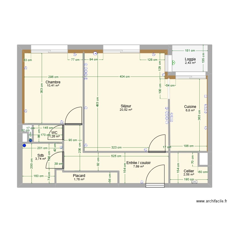 Eden v2. Plan de 12 pièces et 56 m2