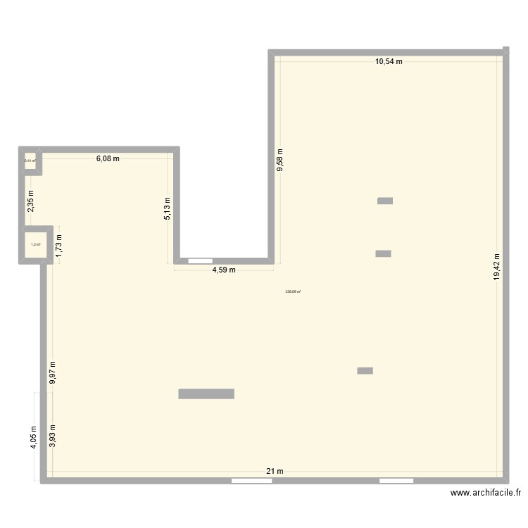 Spar Saint-Cyprien Plage. Plan de 3 pièces et 340 m2