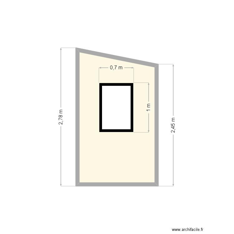 Vue en coupe SDB Poolhouse. Plan de 1 pièce et 4 m2