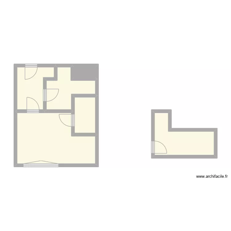LANGLOIS - ROUEN. Plan de 6  et 36 m²