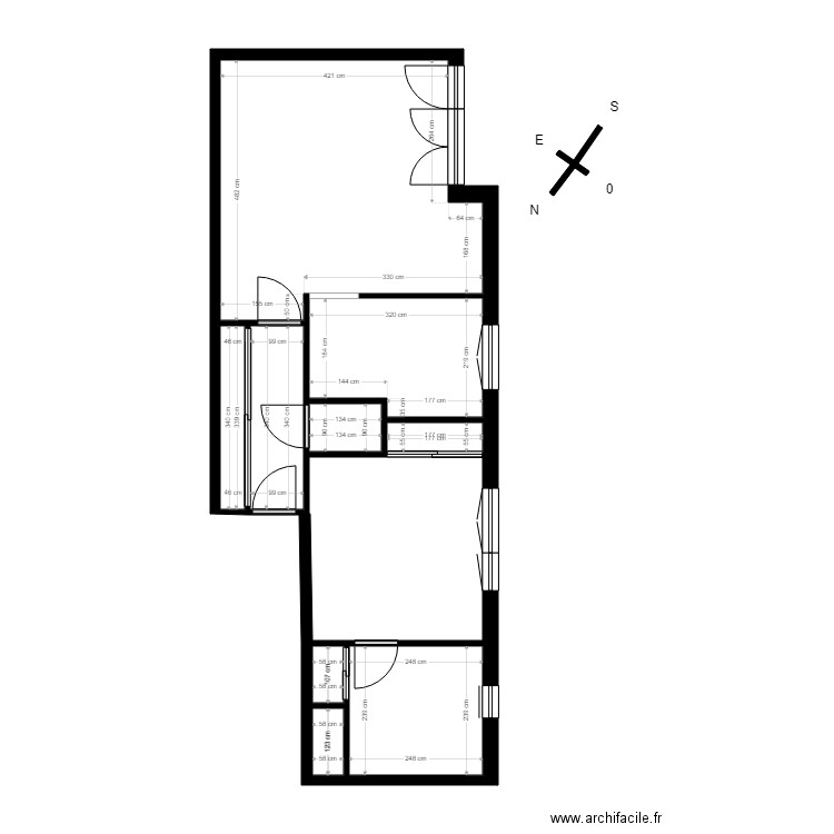 JACQUET. Plan de 9 pièces et 41 m2