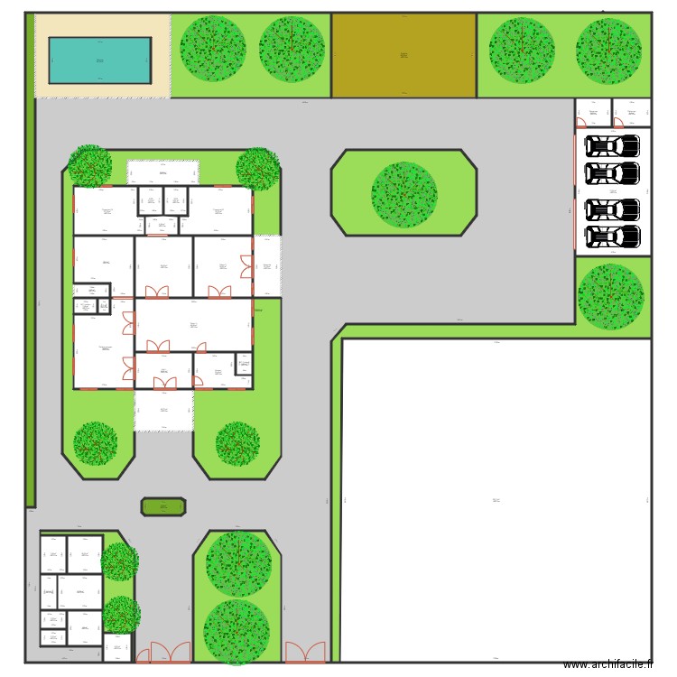 ngk 06. Plan de 45 pièces et 3899 m2