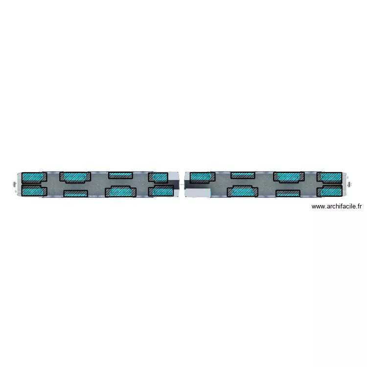 VAL208 surface si&egrave;ge. Plan de 