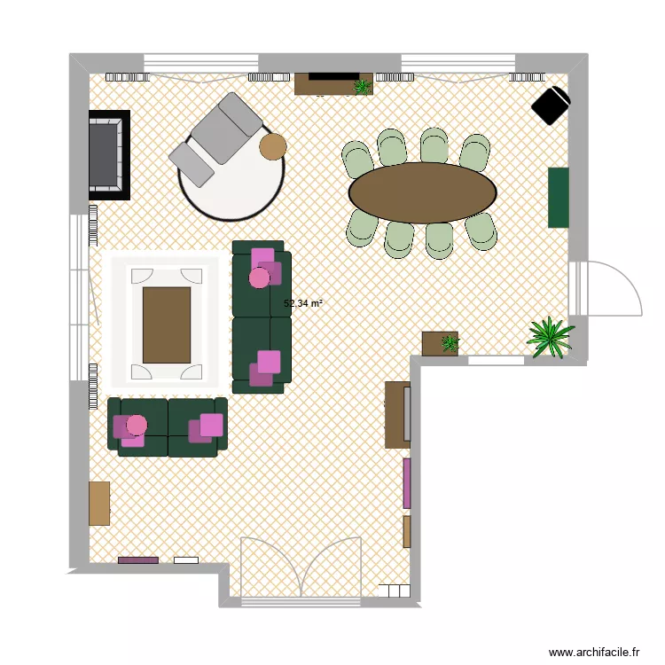 bley. Plan de 1  et 52 m²
