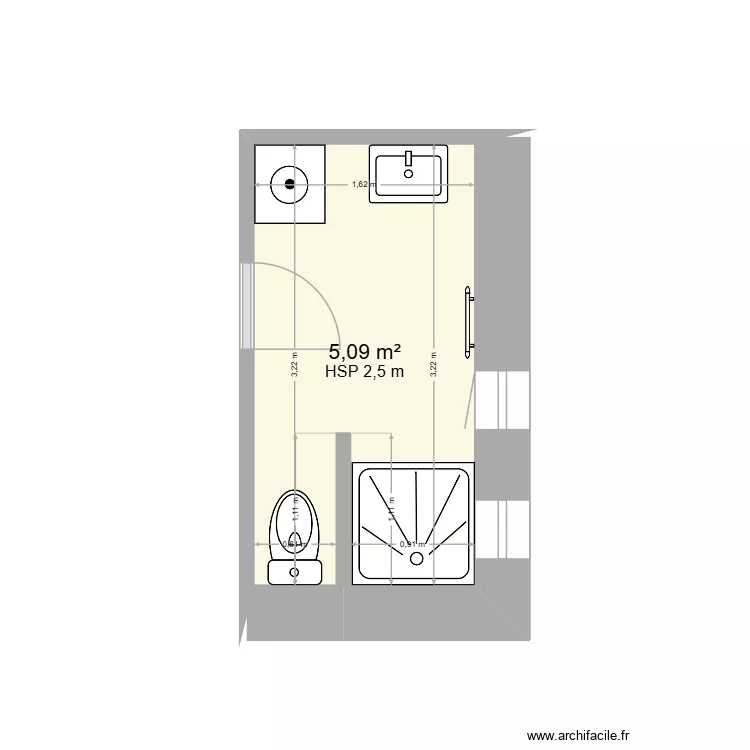 Nouvelle sde 10 RSS. Plan de 1  et 5 m²