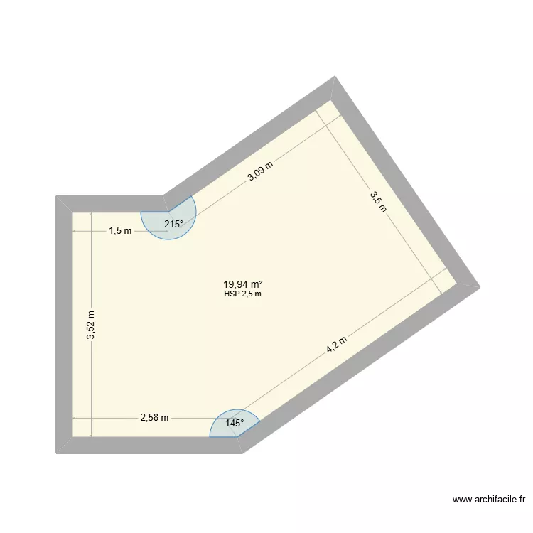carport. Plan de 1 Pièce et 20 m²