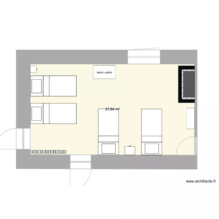 dortoir. Plan de dortoir. Plan de