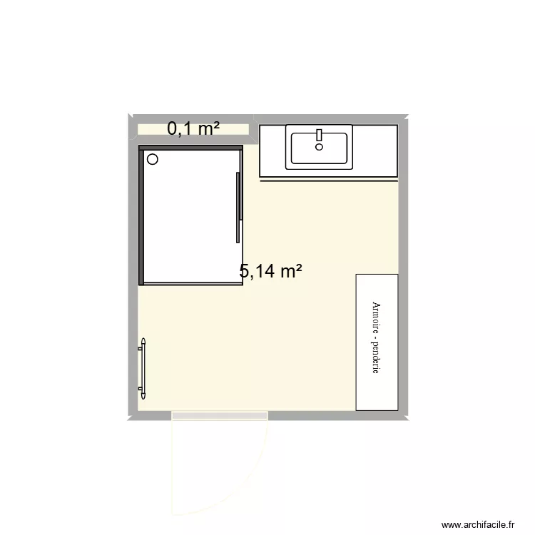 sdb. Plan de 2 et 5 m² sdb. Plan de 2 et 5 m²