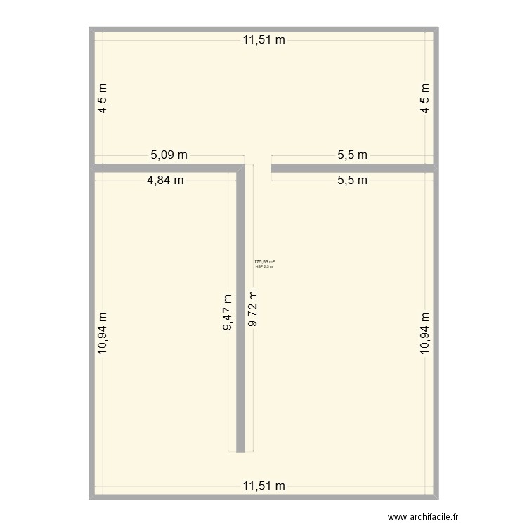 plan maison mich. Plan de 1 pièce et 176 m2