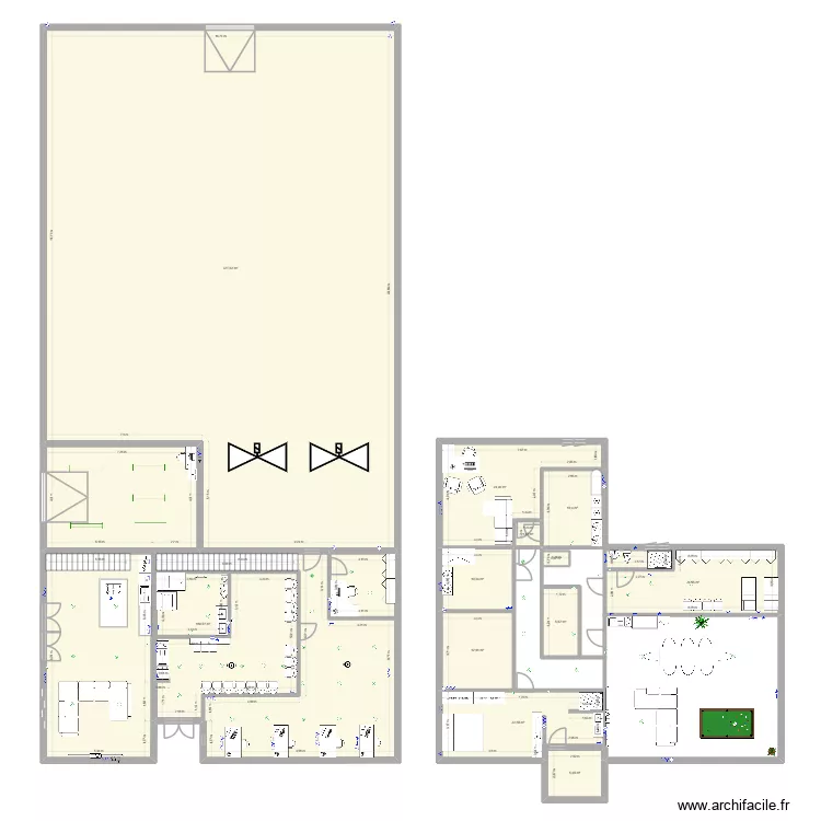 prise elec. Plan de 12 pièces et 686 m²