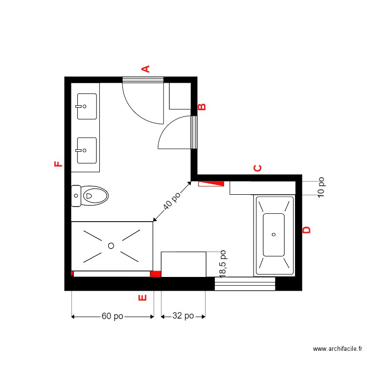 bujold sdb 1. Plan de 0 pièce et 0 m2