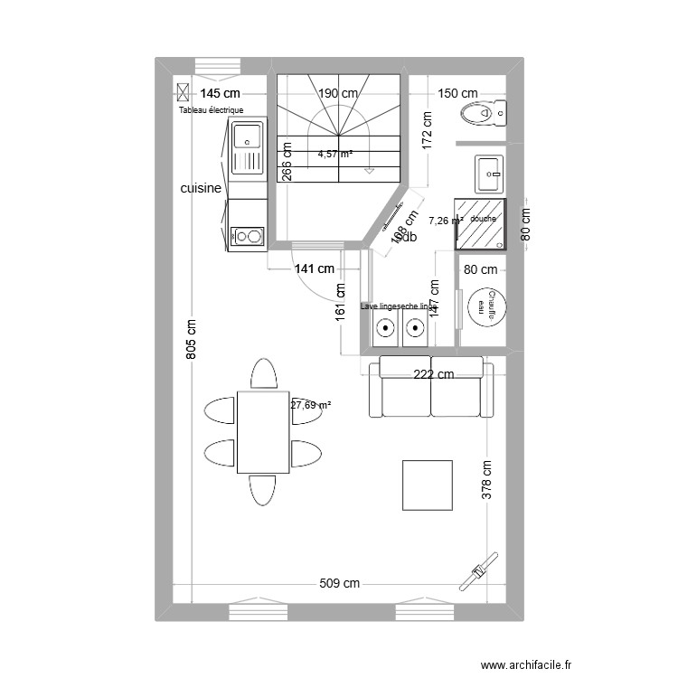 Rez de chaussée. Plan de 0 pièce et 0 m2