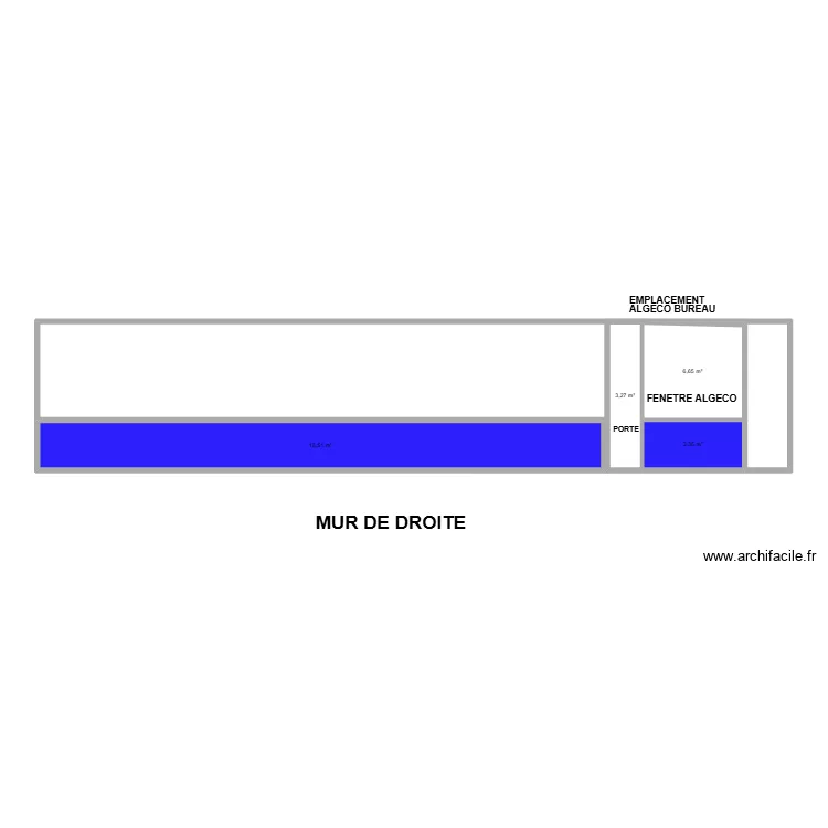 MUR DE DROITE MANT. Plan de 