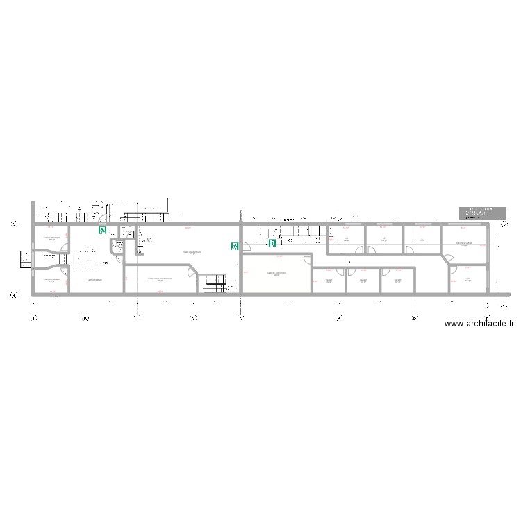 20240214 Plan deuxième Beloeil SJ. Plan de 17 pièces et 349 m2