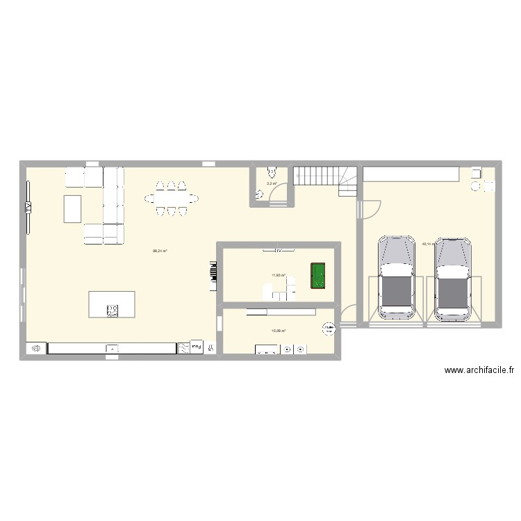 bas maison. Plan de 5 pièces et 154 m2