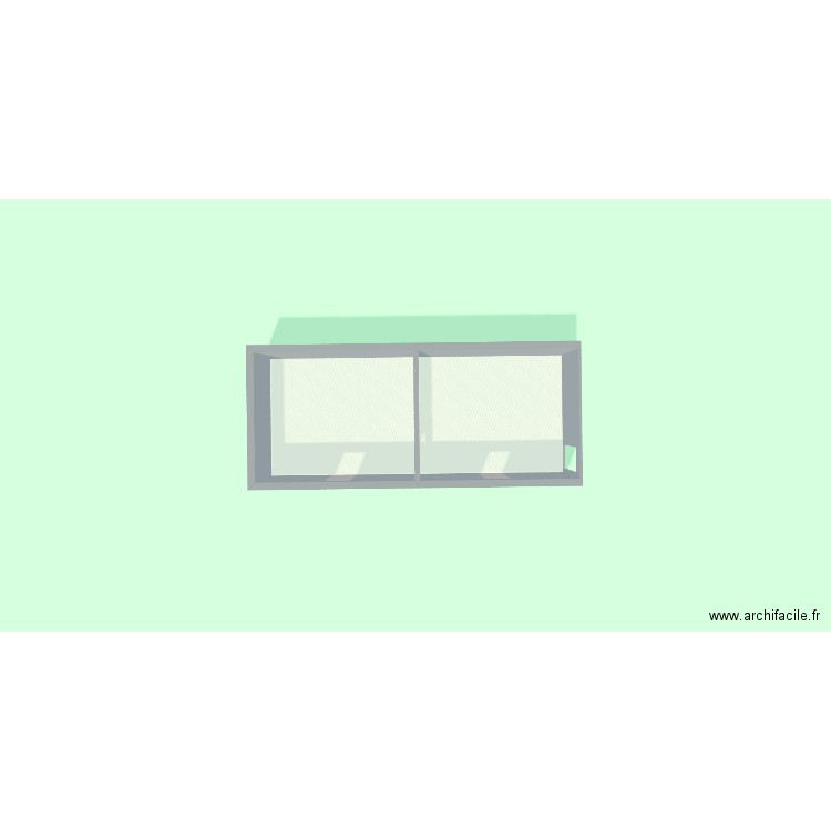 BEN. Plan de 2 pièces et 90 m2