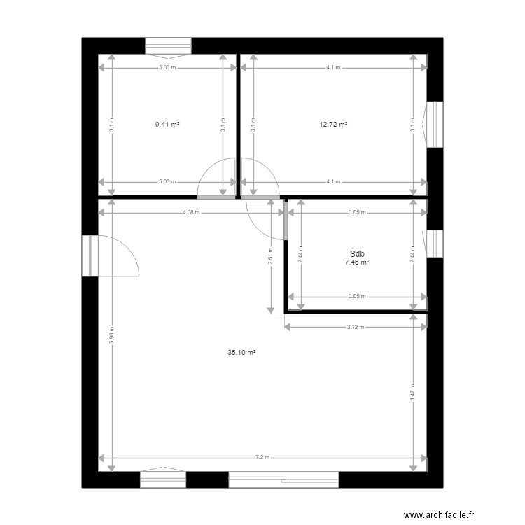 construction brut. Plan de 0 pièce et 0 m2