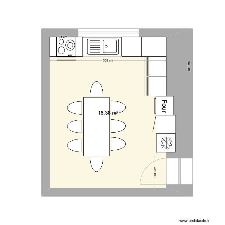CUISINE LE PAOU. Plan de 0 pièce et 0 m2