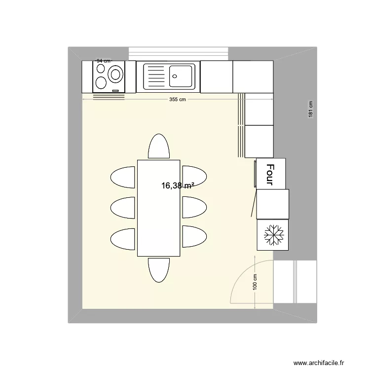 CUISINE LE PAOU. Plan de 