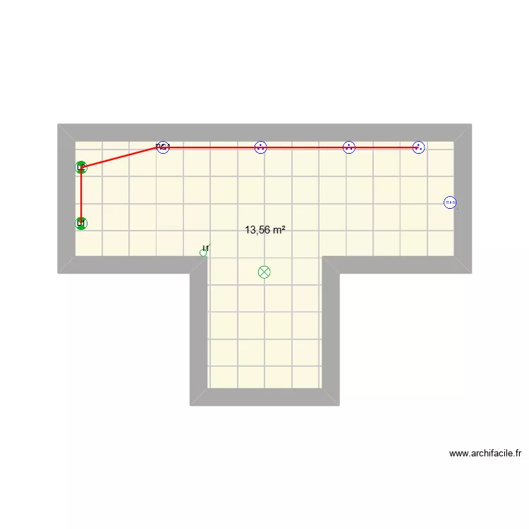 monteleger. Plan de 1  et 14 m²