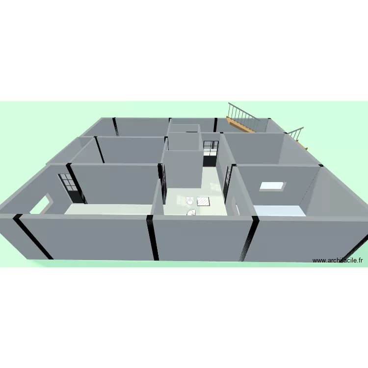 premier23. Plan de 8  et 110 m²