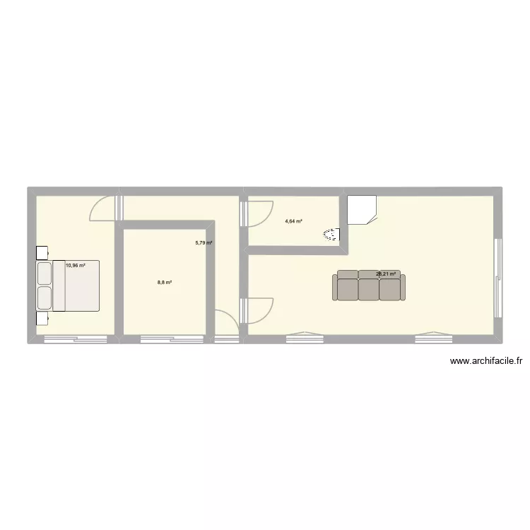 PLAN INVERSE. Plan de 5 et 58 m² PLAN INVERSE. Plan de 5 et 58 m²