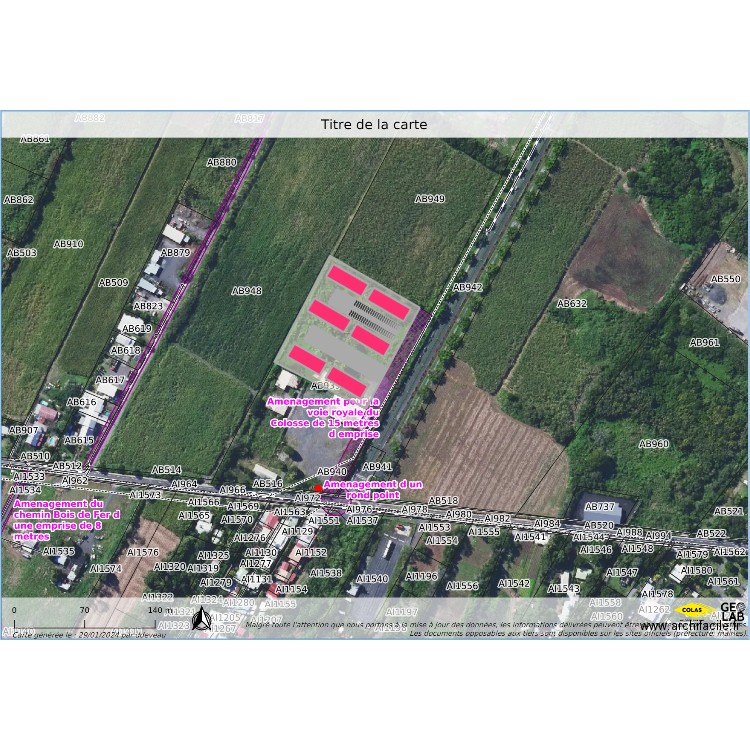 COLOSSE AB 939P. Plan de 9 pièces et 5043 m2