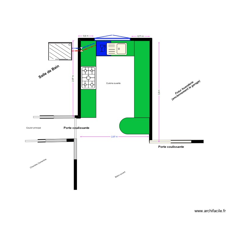 int. Maison. Plan de 0 pièce et 0 m2