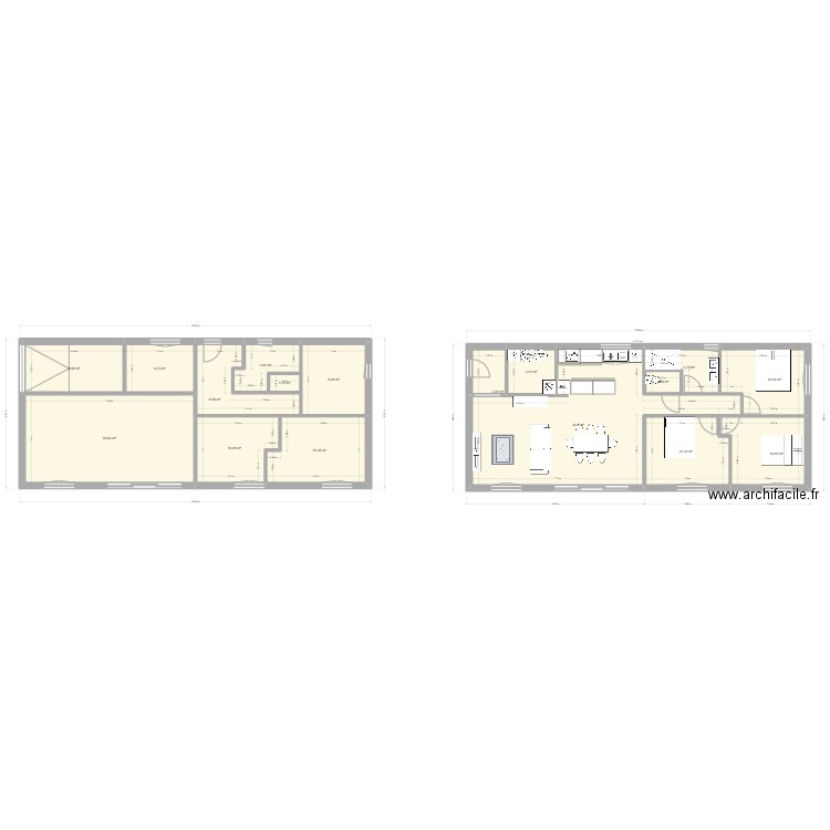 MAISON BARBEZIEUX. Plan de 17 pièces et 183 m2