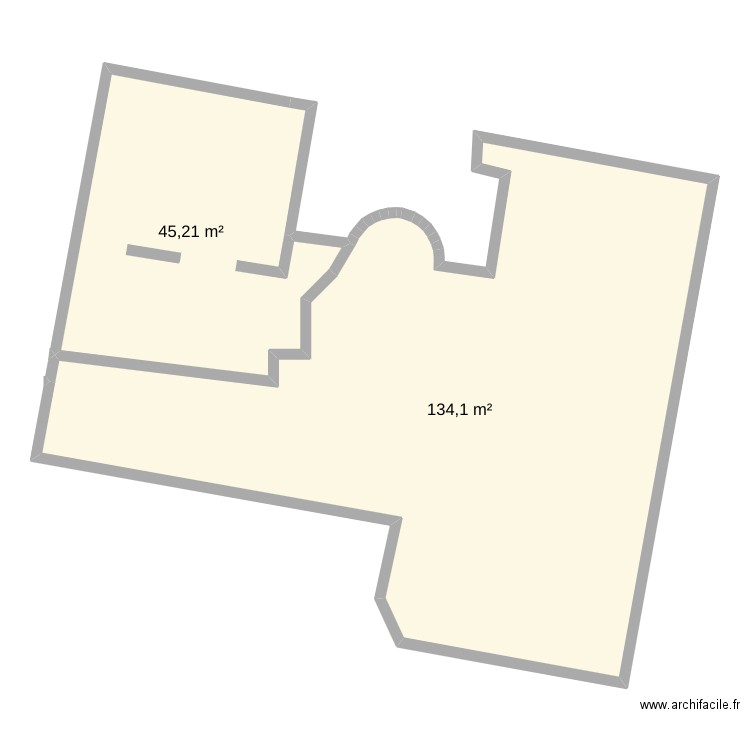 bbb. Plan de 2 pièces et 179 m2