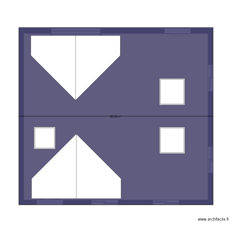 BONDUES. Plan de 1 pièce et 86 m2