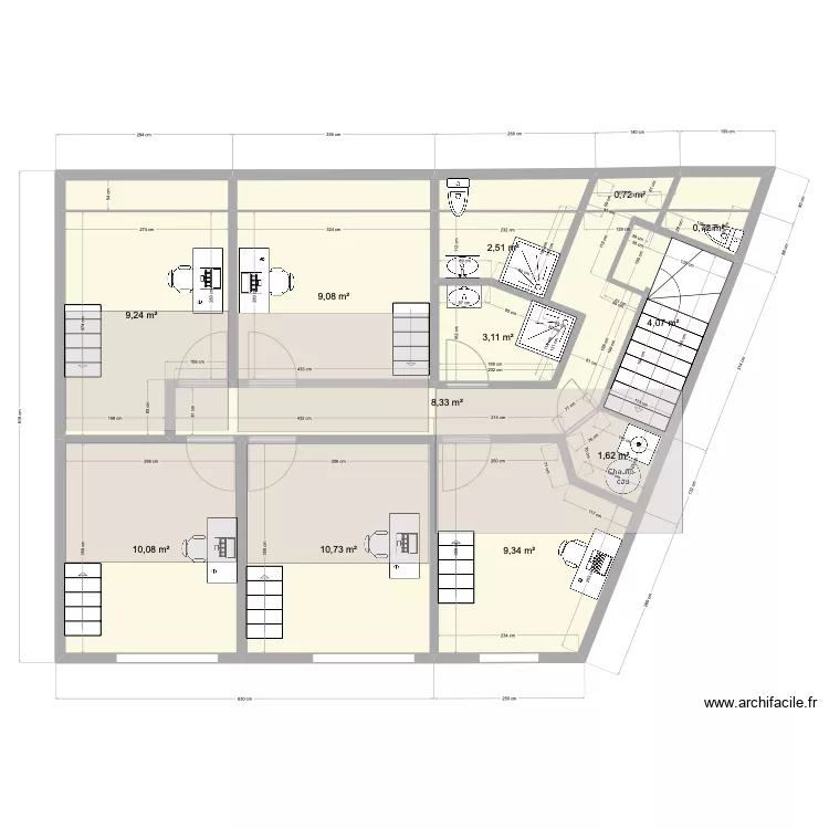 Moissons Etage. Plan de 