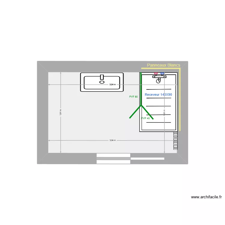 Plan Projet  Paillat. Plan de 1  et 6 m²