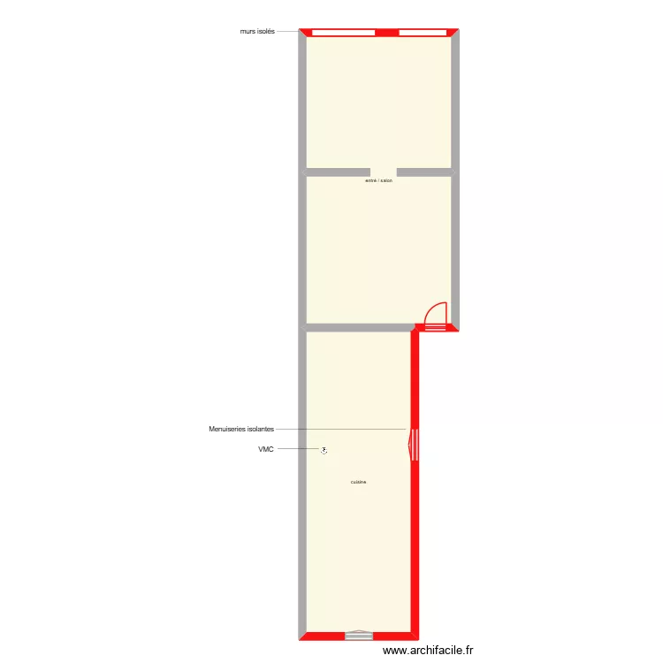 lacaud rdc &eacute;tape 11. Plan de 2  et 100 m²