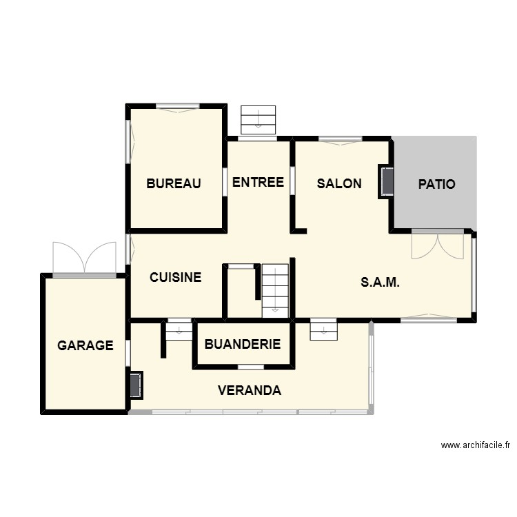 kayser. Plan de 6 pièces et 50 m2