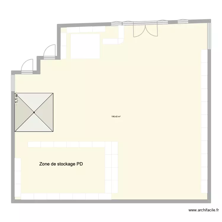 Poitier V2. Plan de 1 Pièce et 190 m² Poitier V2. Plan de 1 Pièce et 190 m²