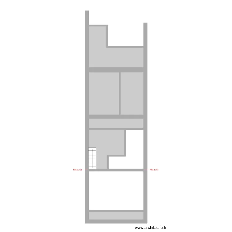 Li&eacute;geois 65 Rez+4 Existant de Droit. Plan de 8  et 80 m²