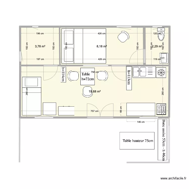 Bungalow Verdure 19. Plan de 