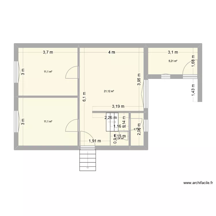 RDC. Plan de 6 et 51 m² RDC. Plan de 6 et 51 m²