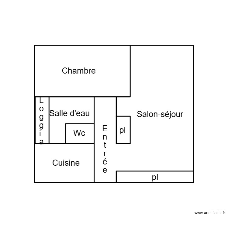 QUIMPER TOUTOUS. Plan de 7 pièces et 18 m2