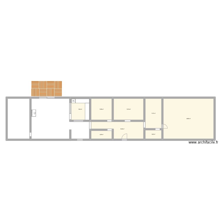 idee1. Plan de 8 pièces et 118 m2