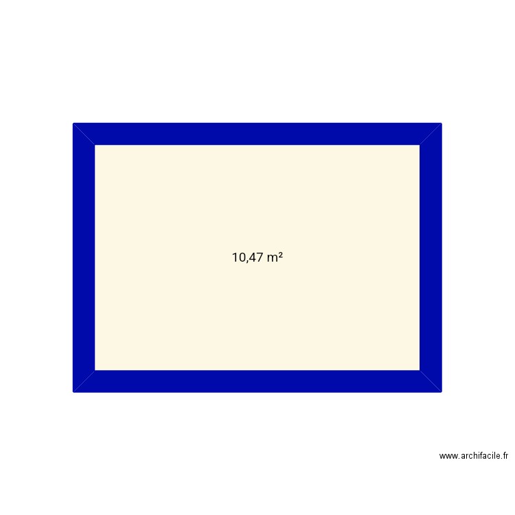 Chambre nad. Plan de 1 pièce et 10 m2
