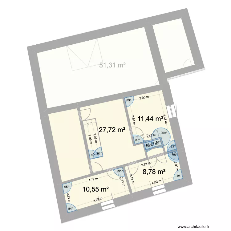 Maison de Julie Firon. Plan de 11  et 177 m²